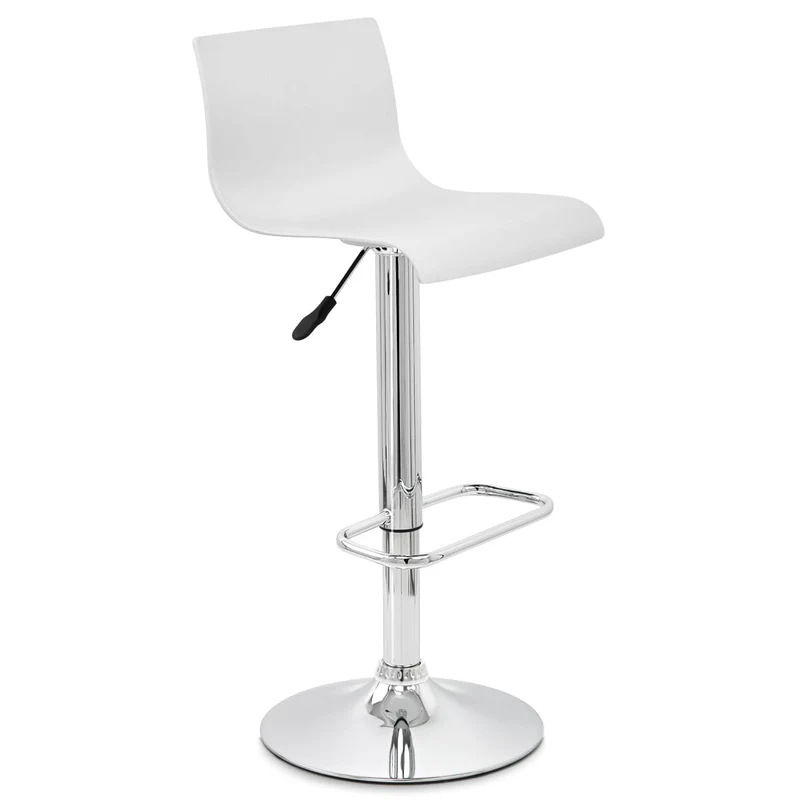 Chaise de Bar ABS Chrome - Serena Blanc