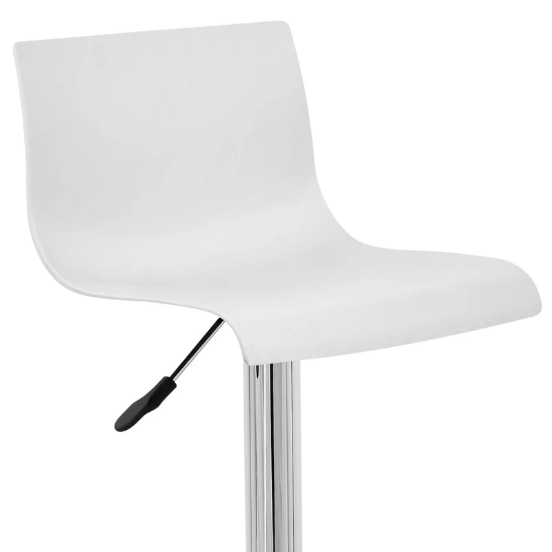Chaise de Bar ABS Chrome - Serena Blanc