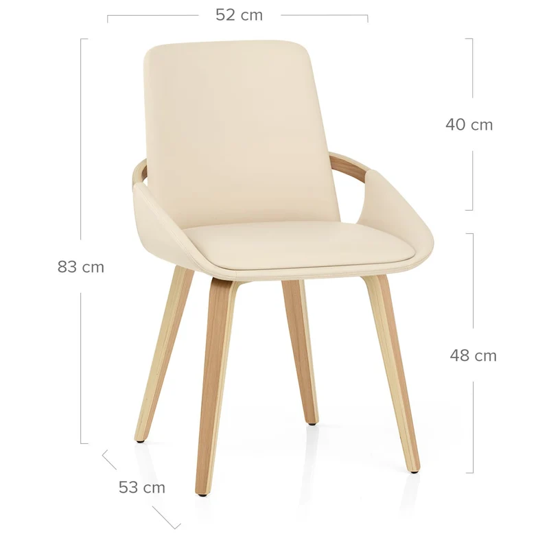 Chaise Faux Cuir - Ohio Crème
