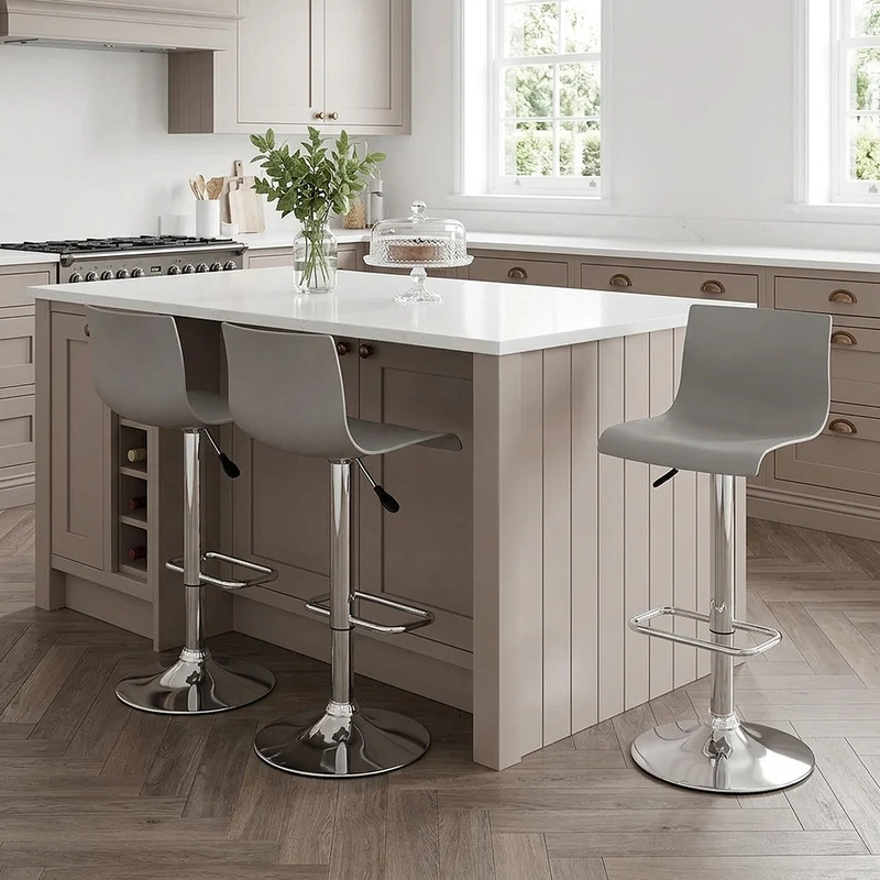 Chaise de Bar ABS Chrome - Serena Gris
