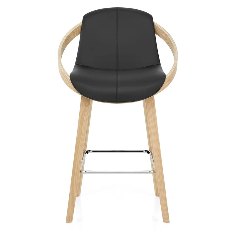 Tabouret de bar Faux Cuir - Atom Noir