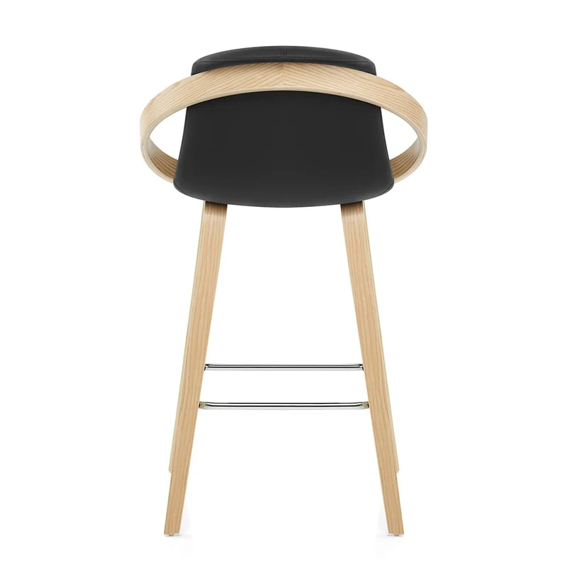 Tabouret de bar Faux Cuir - Atom Noir