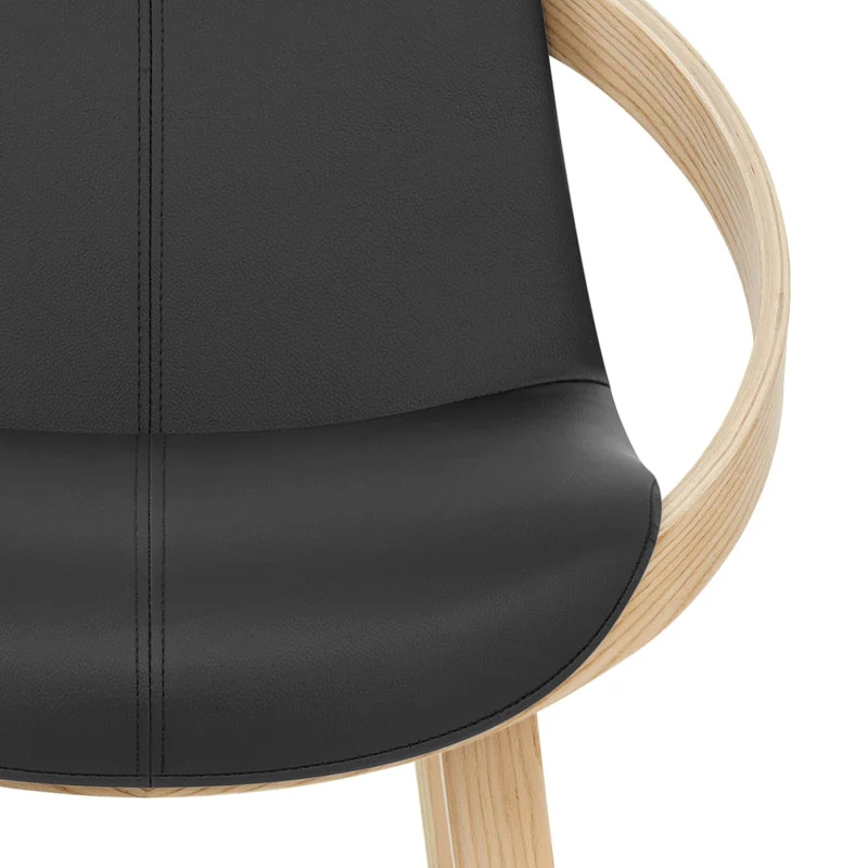 Tabouret de bar Faux Cuir - Atom Noir