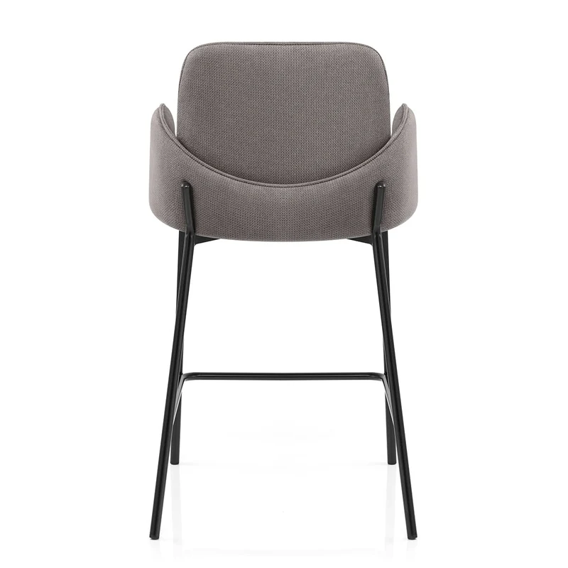 Tabouret de bar Tissu - Jarvis Gris