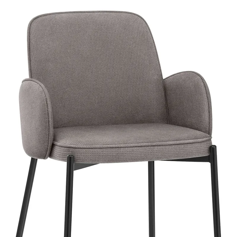 Tabouret de bar Tissu - Jarvis Gris