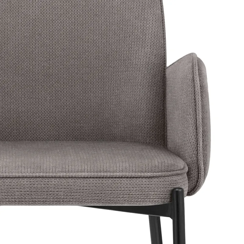 Tabouret de bar Tissu - Jarvis Gris