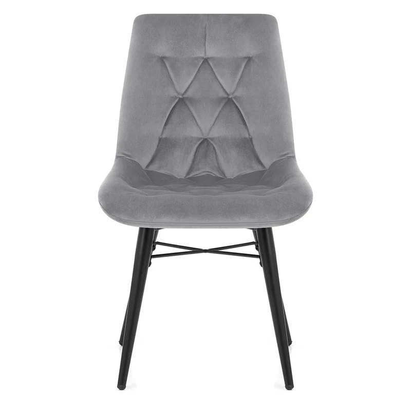 Chaise Métal Velours - Roxy Gris