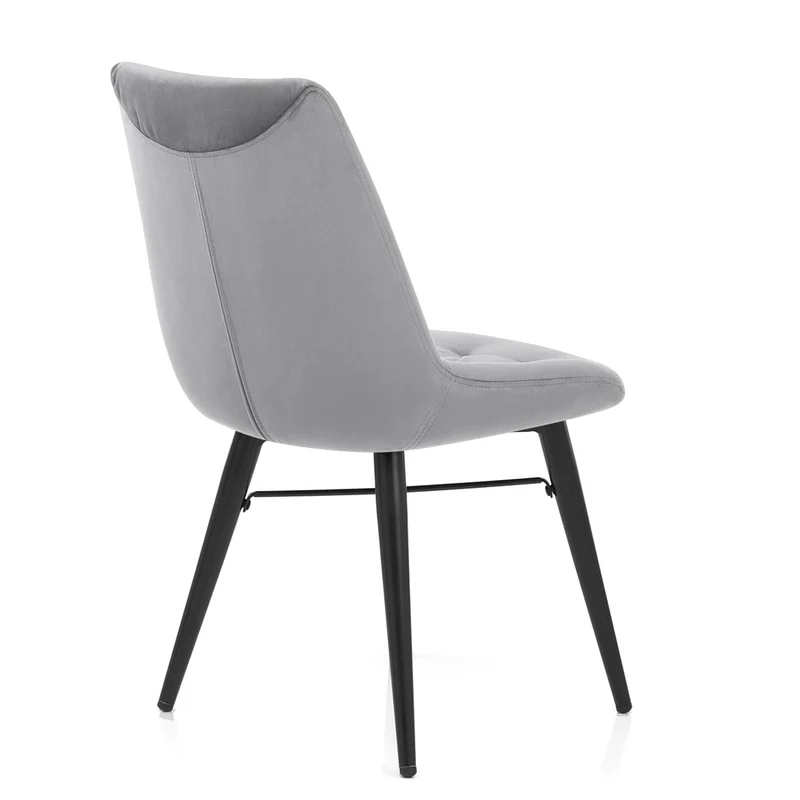 Chaise Métal Velours - Roxy Gris