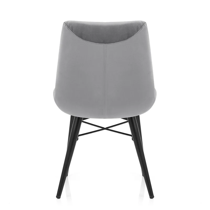 Chaise Métal Velours - Roxy Gris
