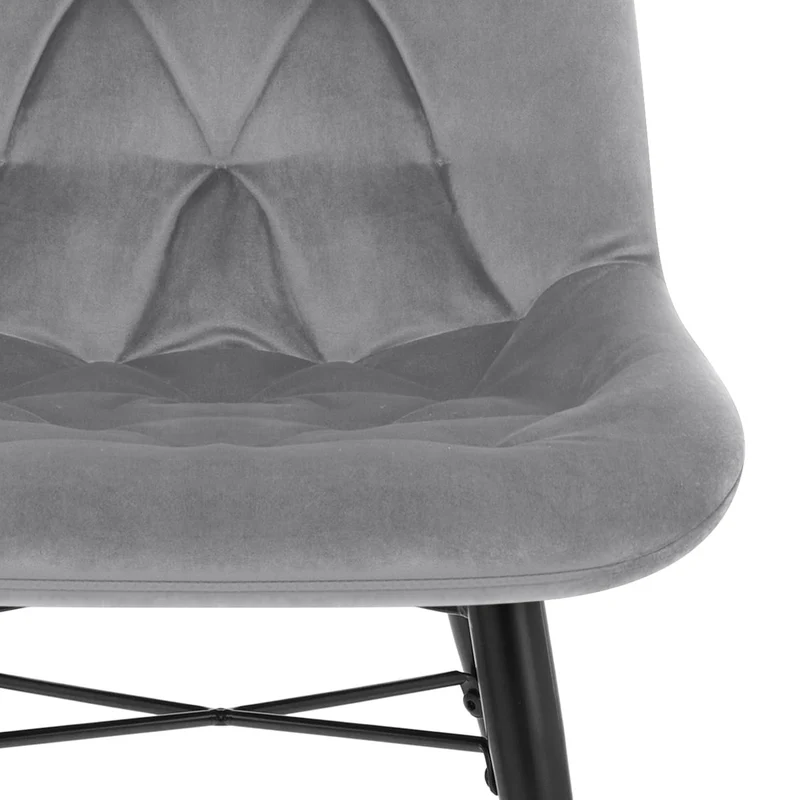 Chaise Métal Velours - Roxy Gris