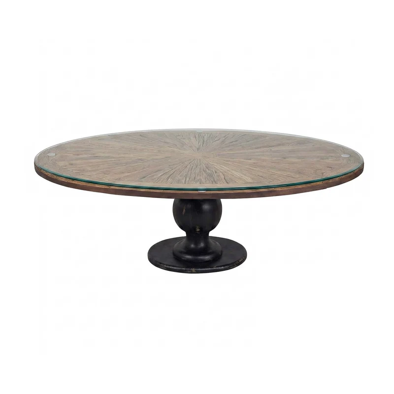 Table à manger ovale plateau bois brut pied noir | Manguier Aberdine