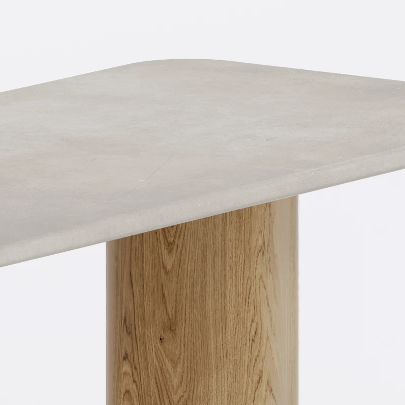 Table à manger Vesper - MicroSkin - 240 cm - Pieds en chêne
