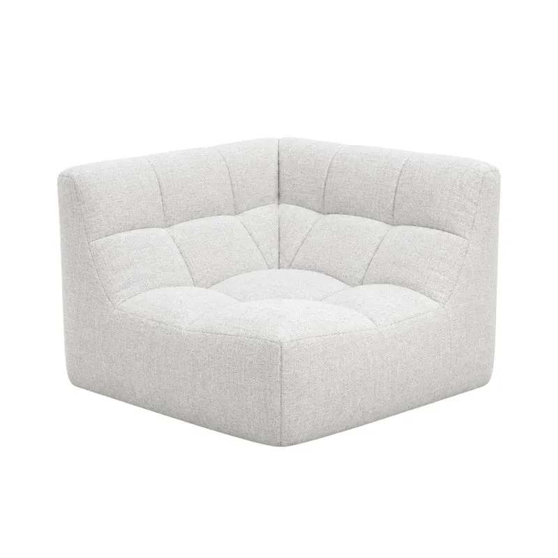 Fauteuil d'angle - Lemont - L91 P91 H74 - Bouclé ivoire