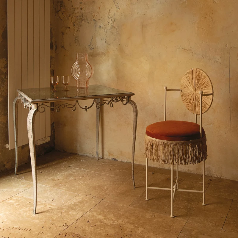 Chaise Gatsby Velours et Franges