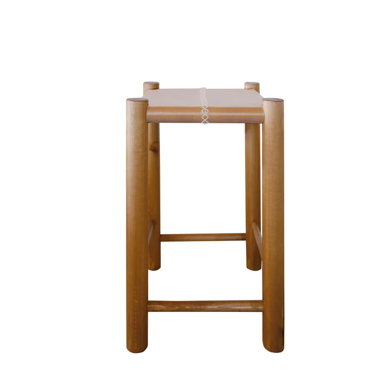 Tabouret Carlo Cuir Brodé