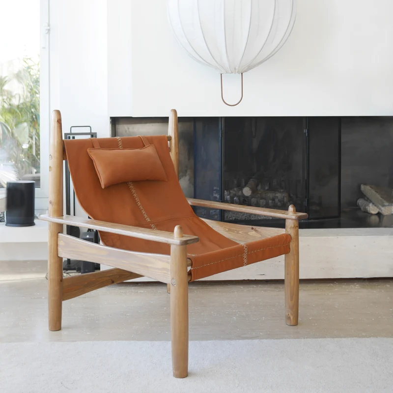 Fauteuil Carlo Cuir Brodé