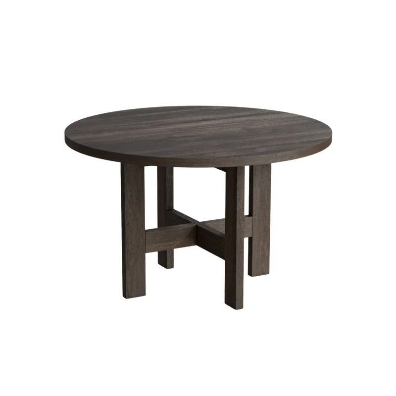 Victor - Table à manger ronde – Ø140 – Bois fumé - Frêne