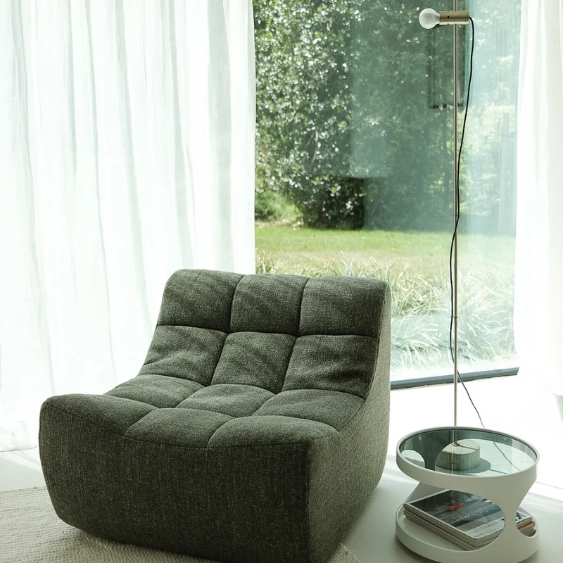 Module Fauteuil Canapé Lemont - 81 cm de Largeur – Disponible en bouclé ivoire et en tissage grès