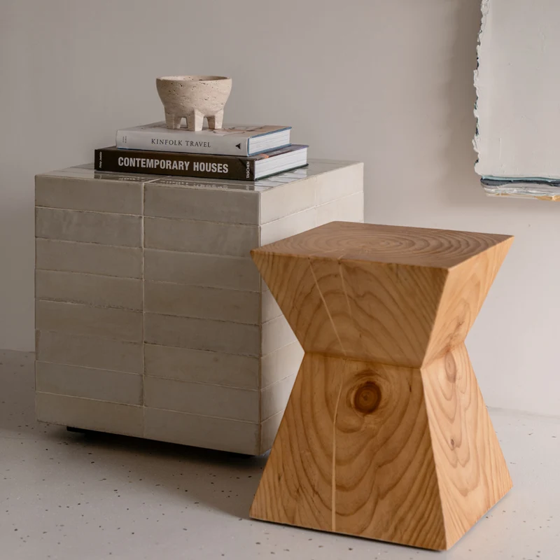 Table d'appoint Maurel - pin - Noyer clair