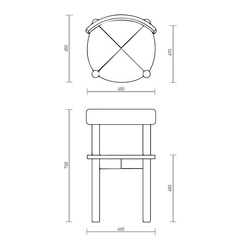 Chaise de salle à manger Arlo - Chêne - Assise tissée couleur naturelle