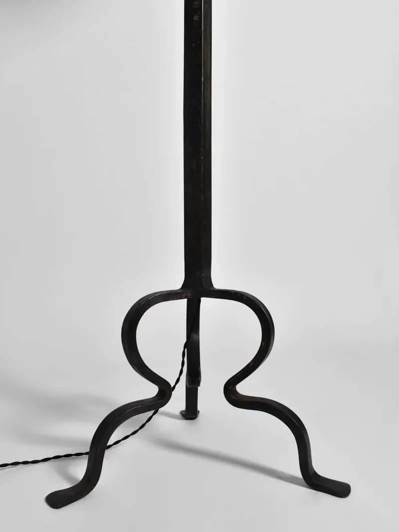 Vintage Tripod Iron Floor Lamp, 1960s