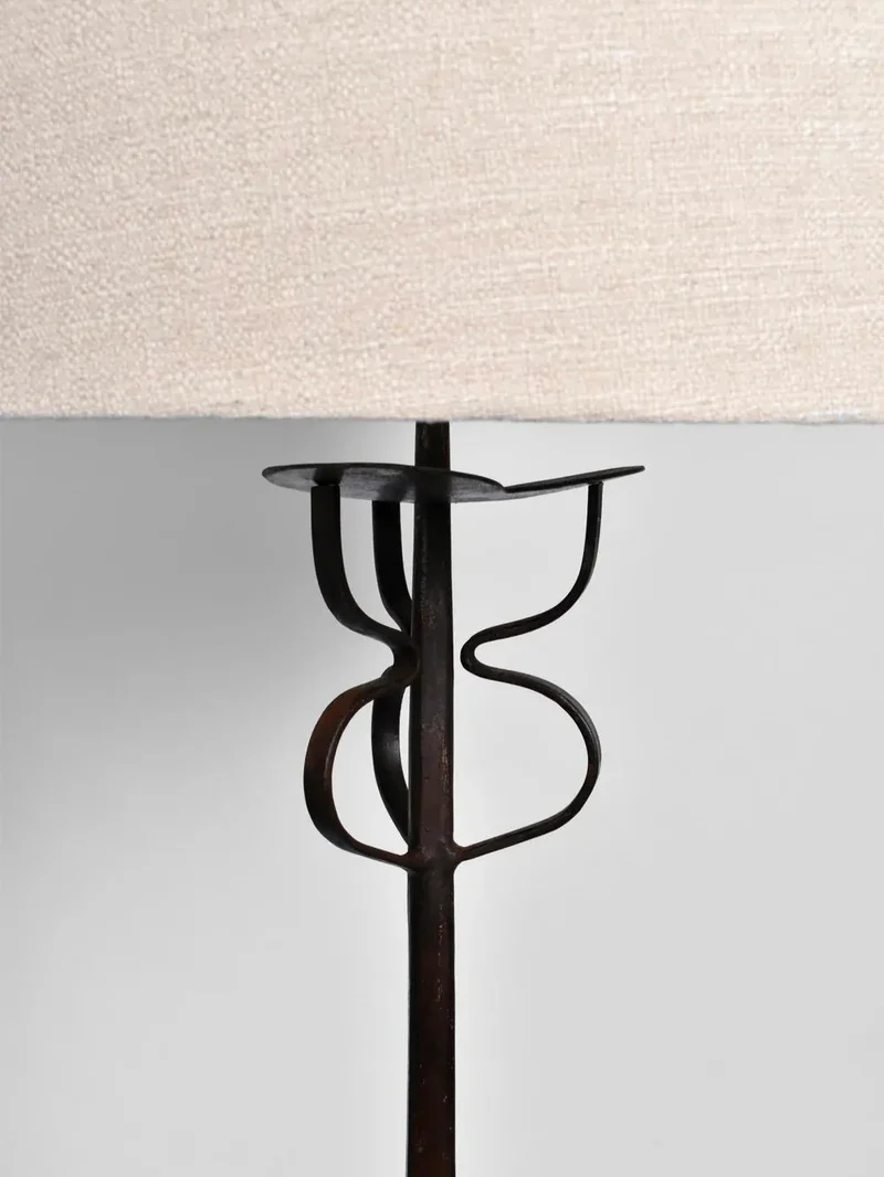 Vintage Tripod Iron Floor Lamp, 1960s