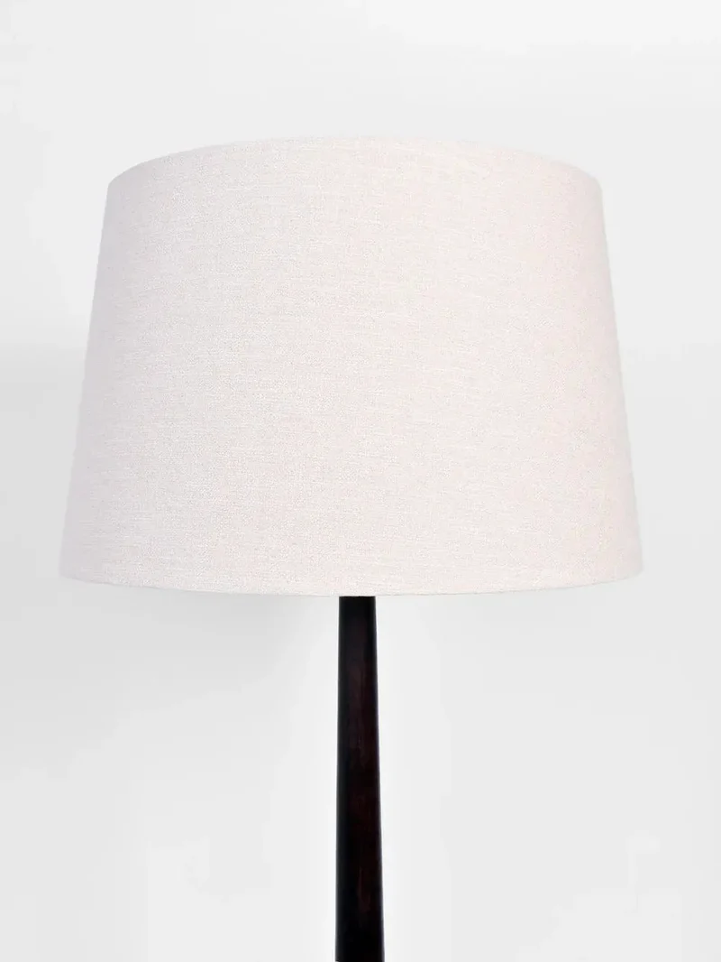 Vintage Dark Wooden Floor Lamp, 1930s