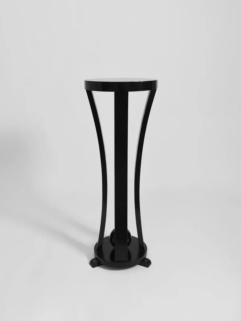 Pair of Black Wooden Pedestal, 1960s