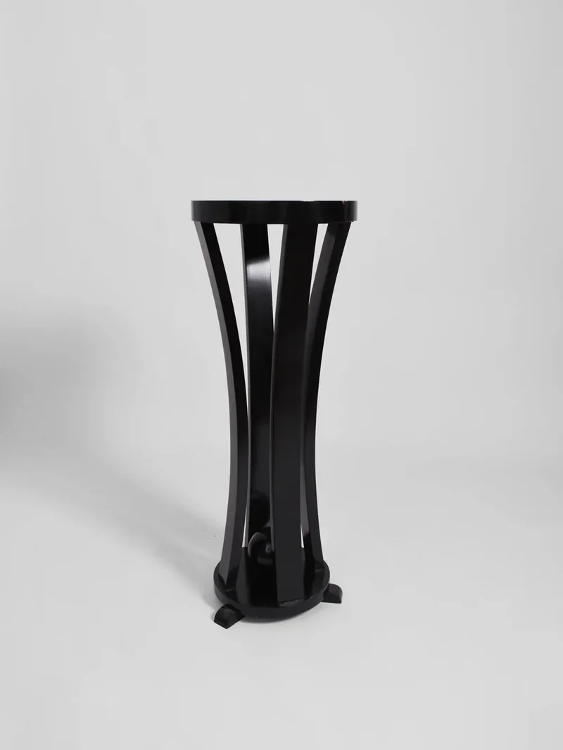 Pair of Black Wooden Pedestal, 1960s