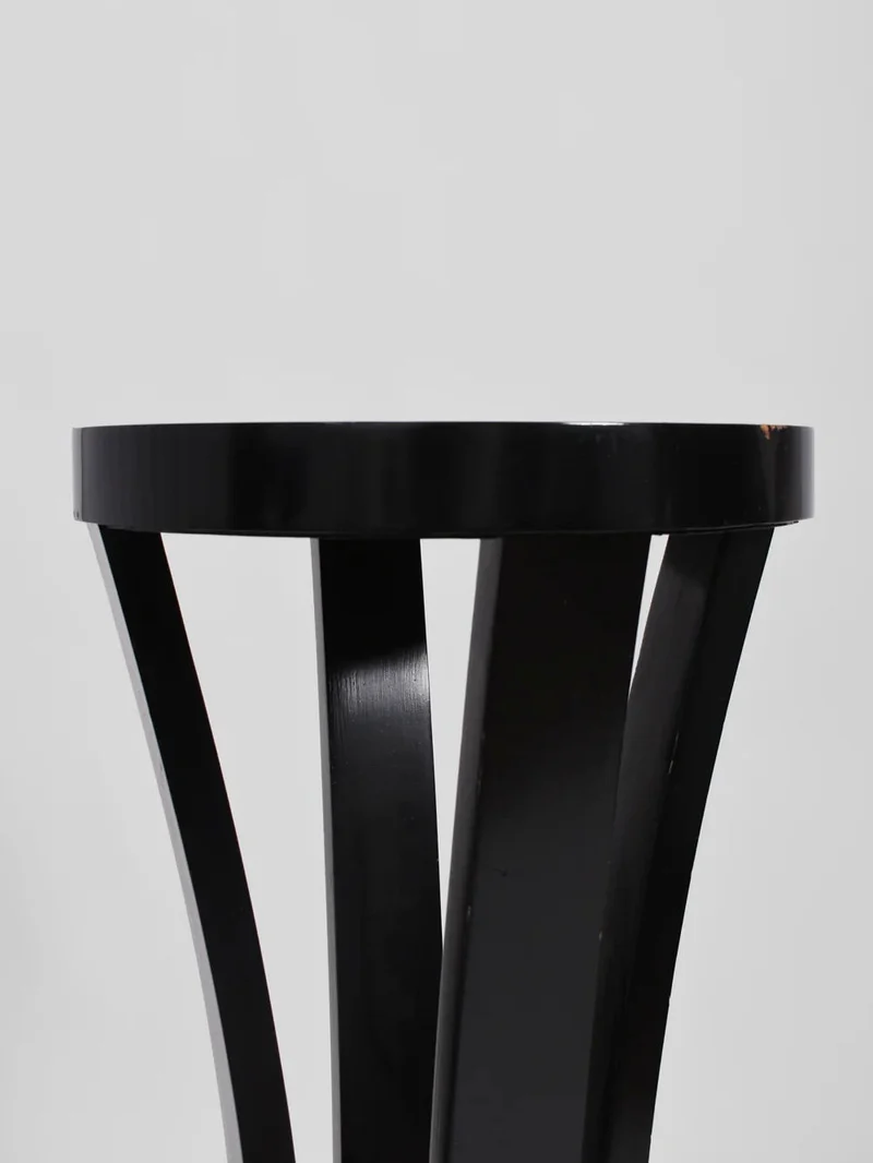 Pair of Black Wooden Pedestal, 1960s