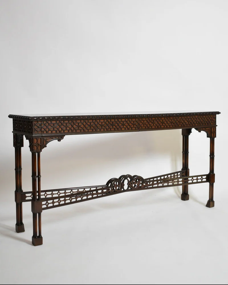 Carved Wood Console Table, XIXth c.