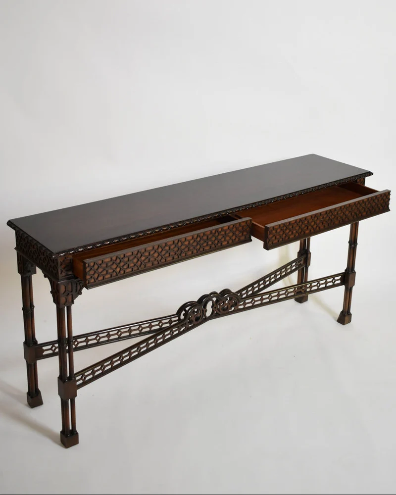 Carved Wood Console Table, XIXth c.