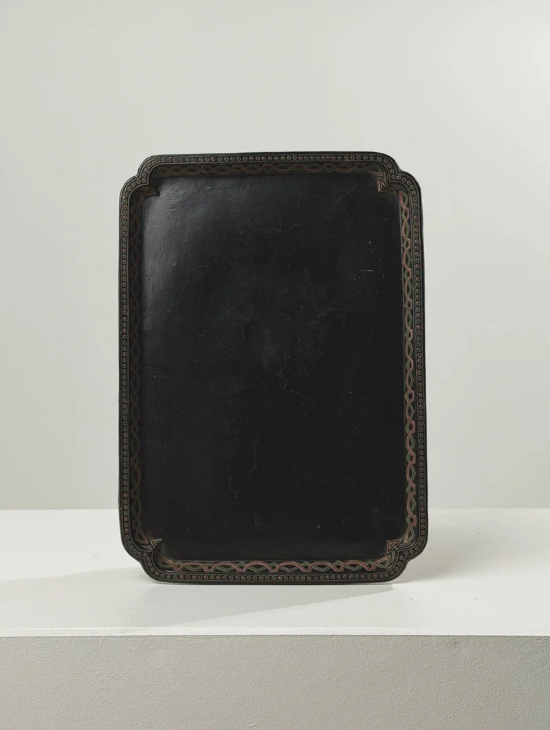 Rectangular Decorative Tray by Wilhelm Schiller & Sons, Bohemia, circa 1900.