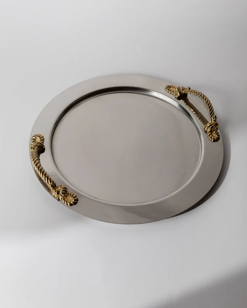 Vintage 1980s Stainless Steel Tray