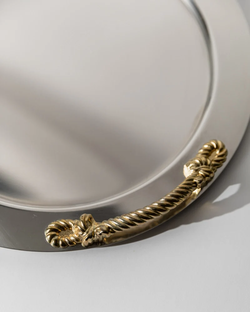 Vintage 1980s Stainless Steel Tray