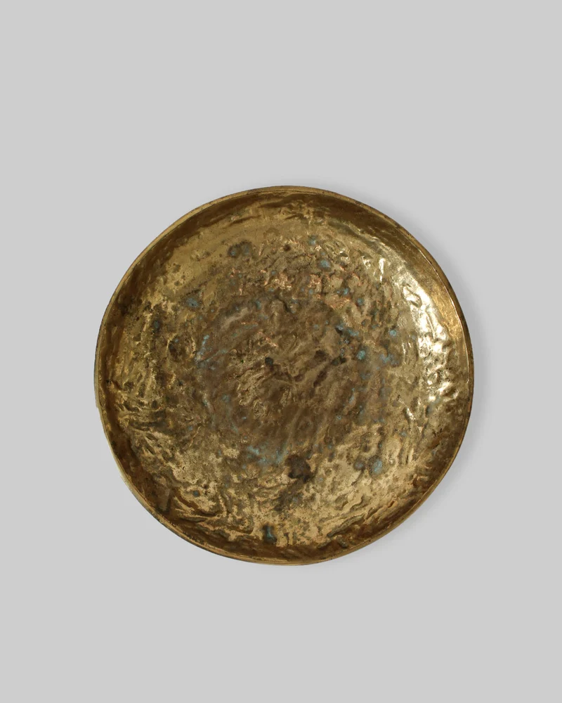 Massive Organic Textured Brass Bowl