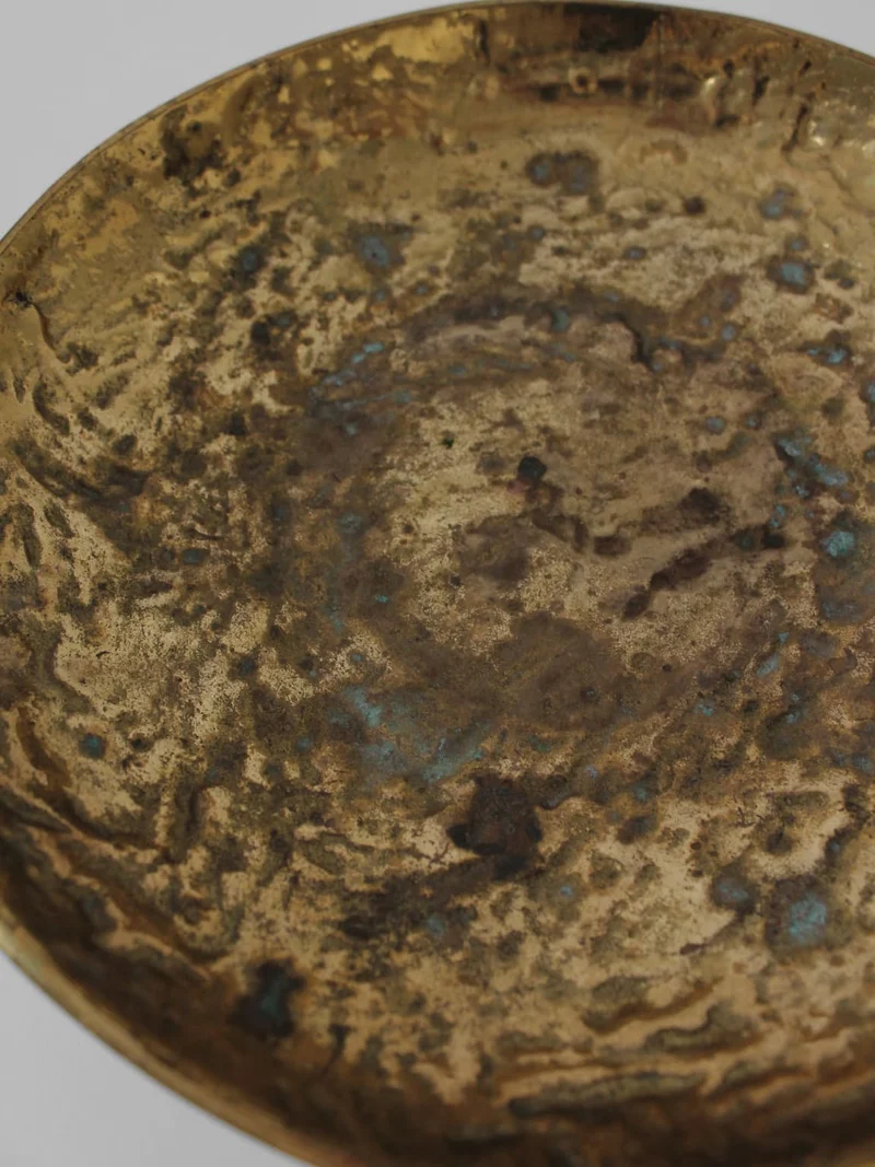 Massive Organic Textured Brass Bowl