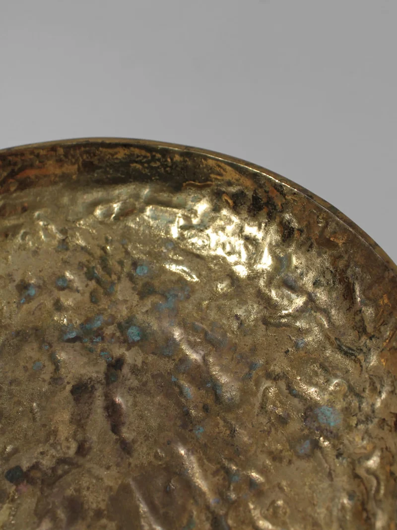 Massive Organic Textured Brass Bowl