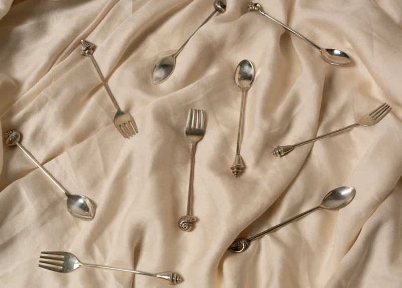 Silver Shell Fork Set of Two