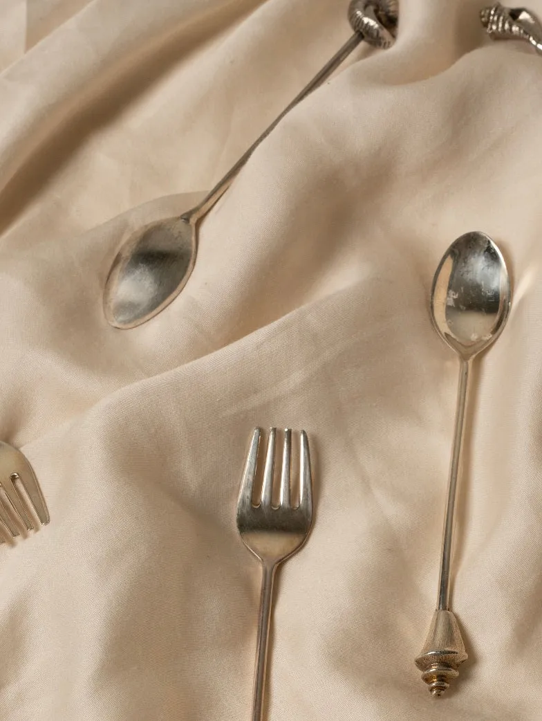 Silver Shell Spoon Set of Two