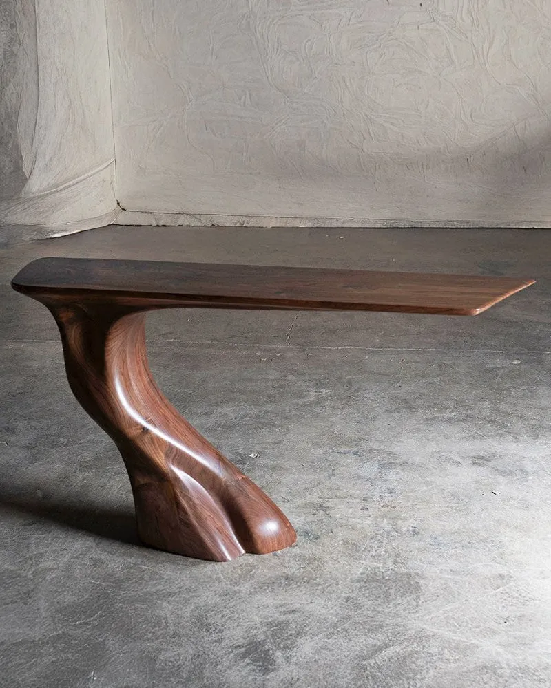 Frolic Wall Mounted Console in Walnut wood Natural Stain