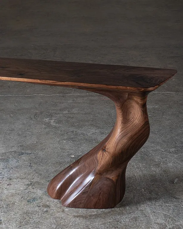 Frolic Wall Mounted Console in Walnut wood Natural Stain