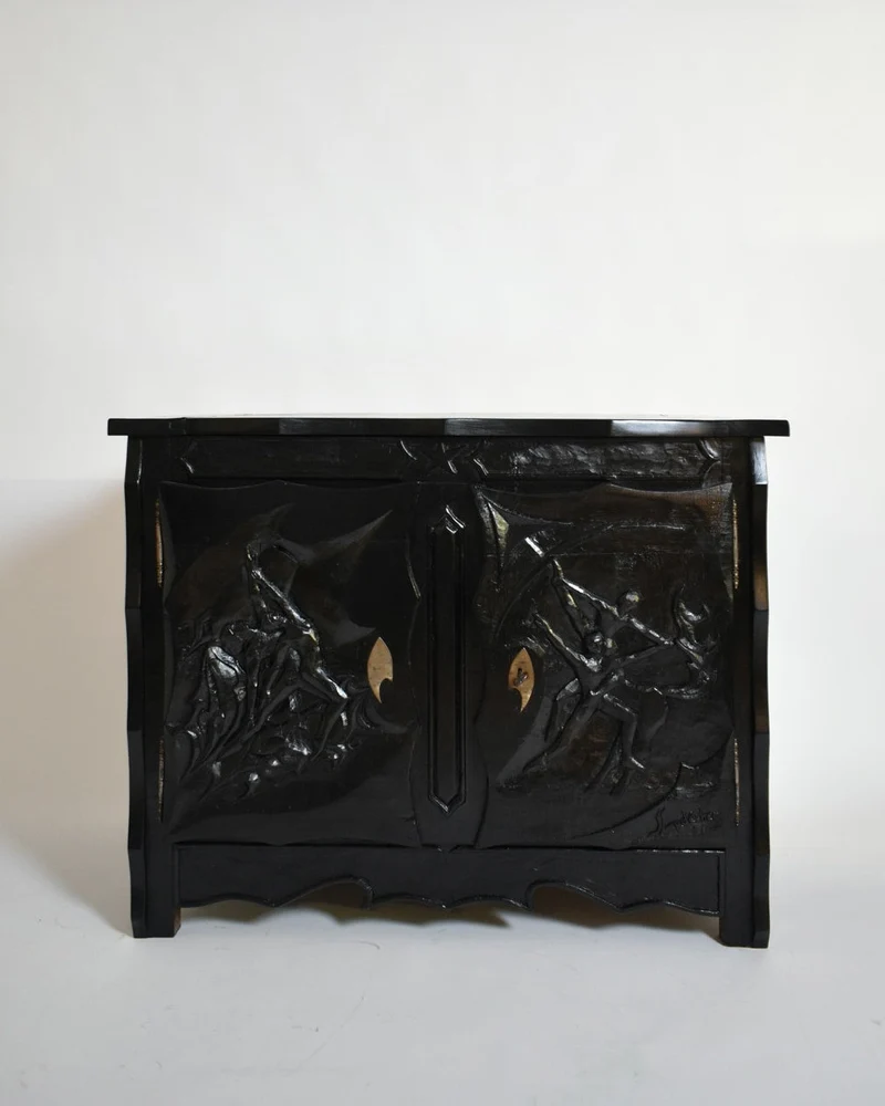 Johnny Ludécher Brutalist Cabinet, 1950s