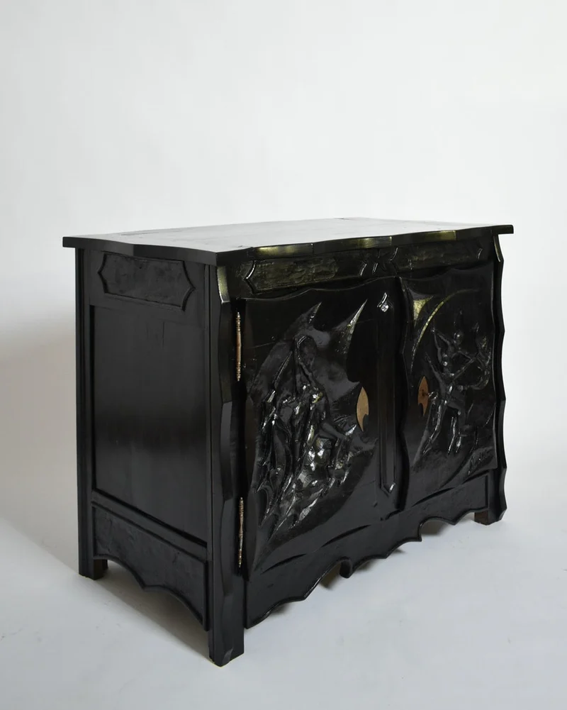Johnny Ludécher Brutalist Cabinet, 1950s