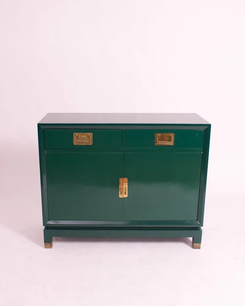 Chinese Style Green Lacquered Chest of Drawers, 1970s
