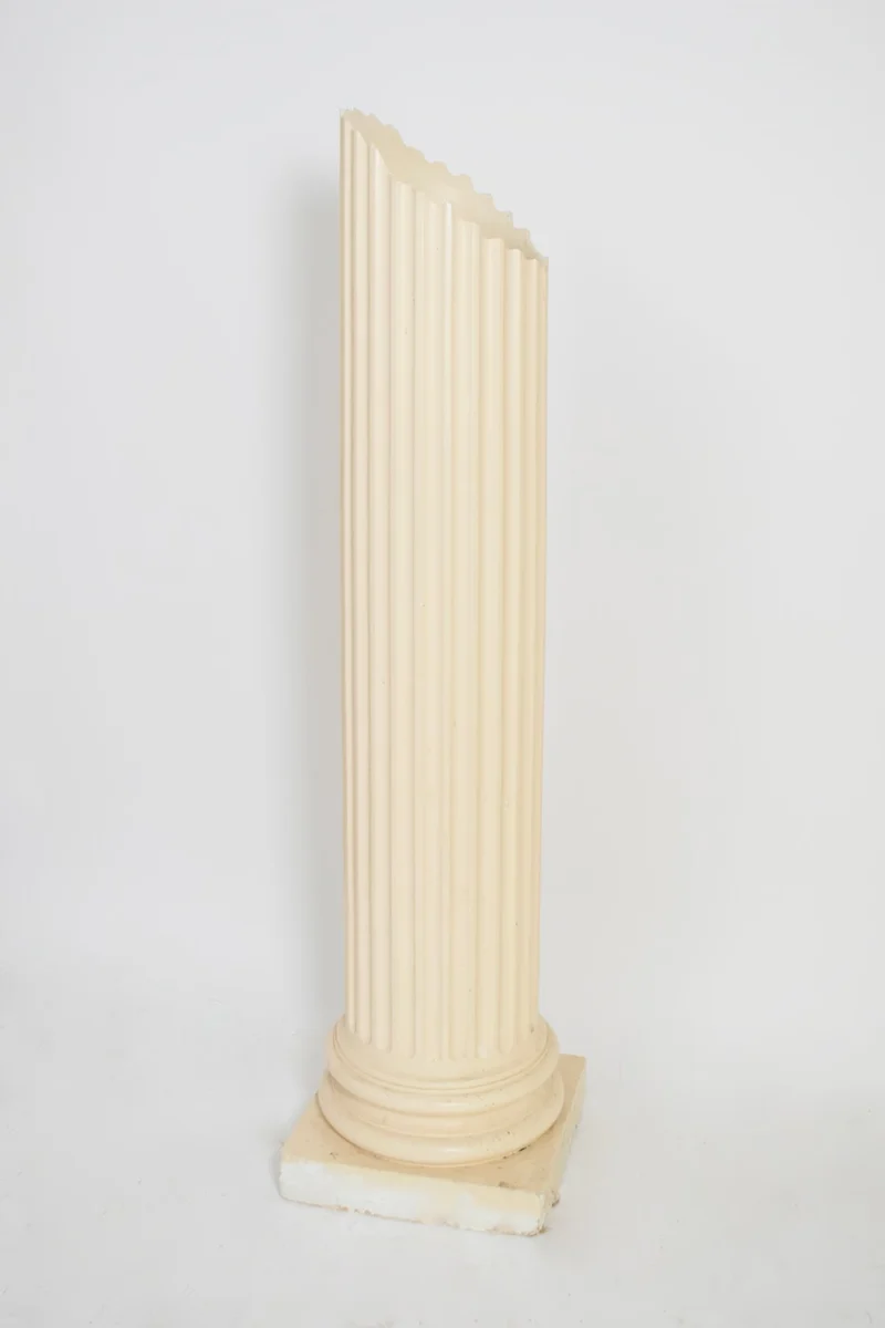 Vintage Antique style plaster column floor lamp, 1970s