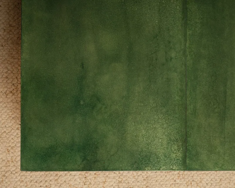 Green parchment table