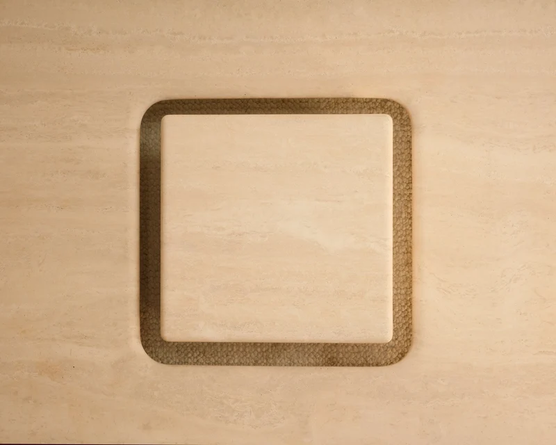 Saturn Travertine Coffee Table