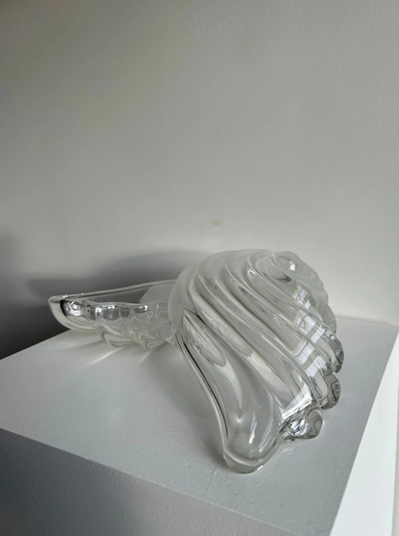Glass Shell Butter Dish