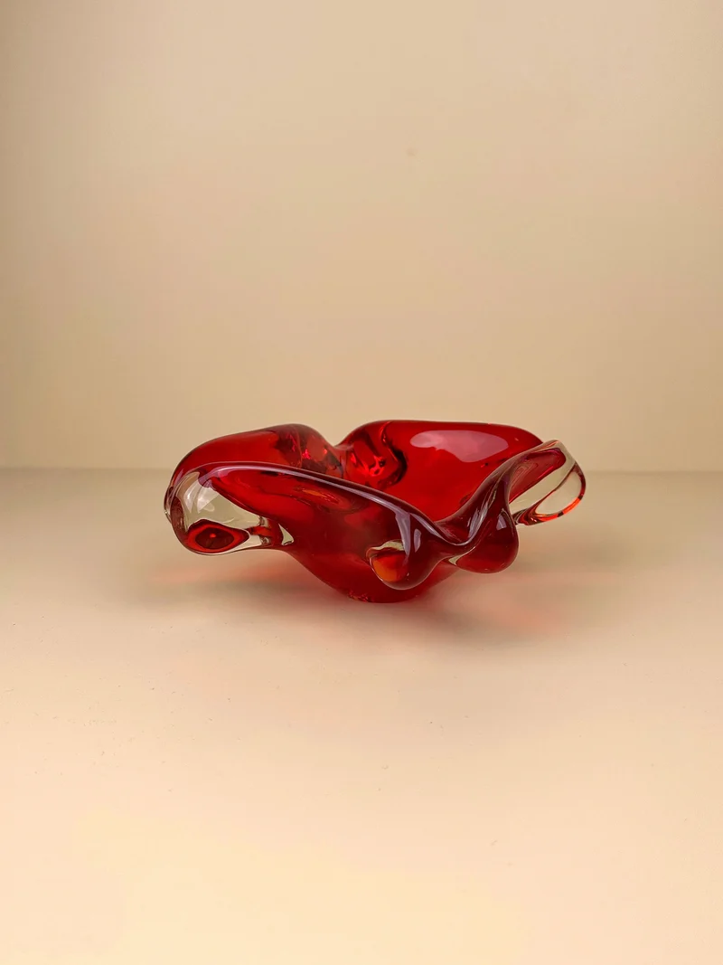 Mid Century Murano Glass Bowl 70s